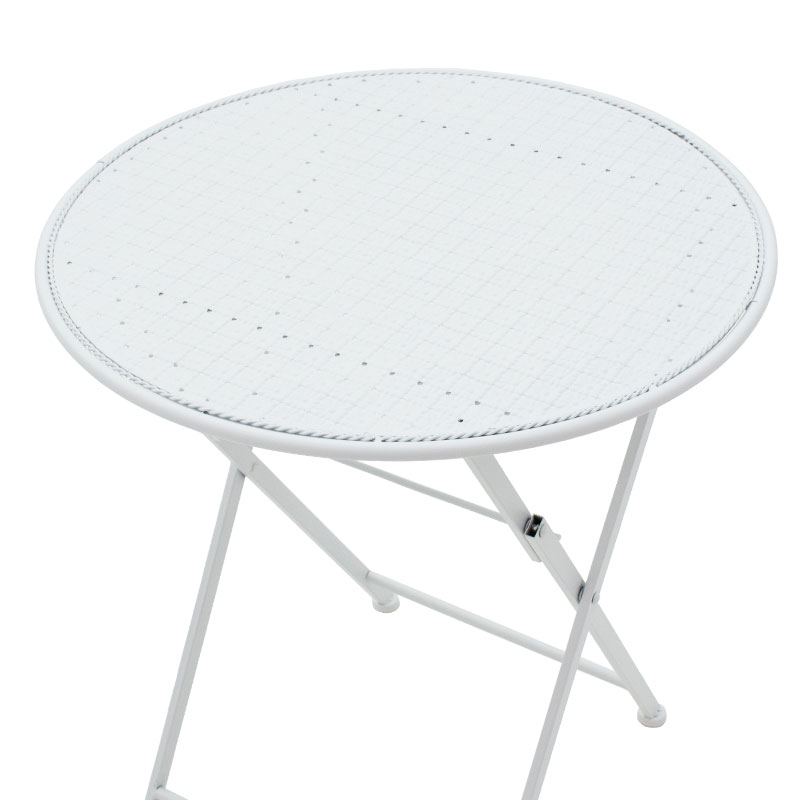 Τραπεζαρία Walen pakoworld σετ 3τεμ μέταλλο λευκό - Image 12