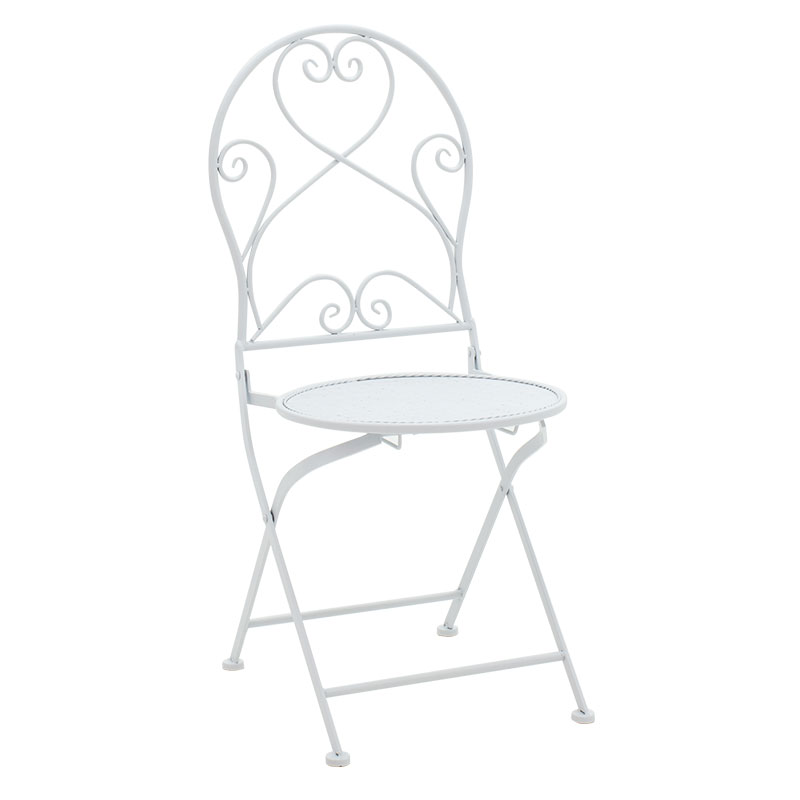 Τραπεζαρία Walen pakoworld σετ 3τεμ μέταλλο λευκό - Image 2