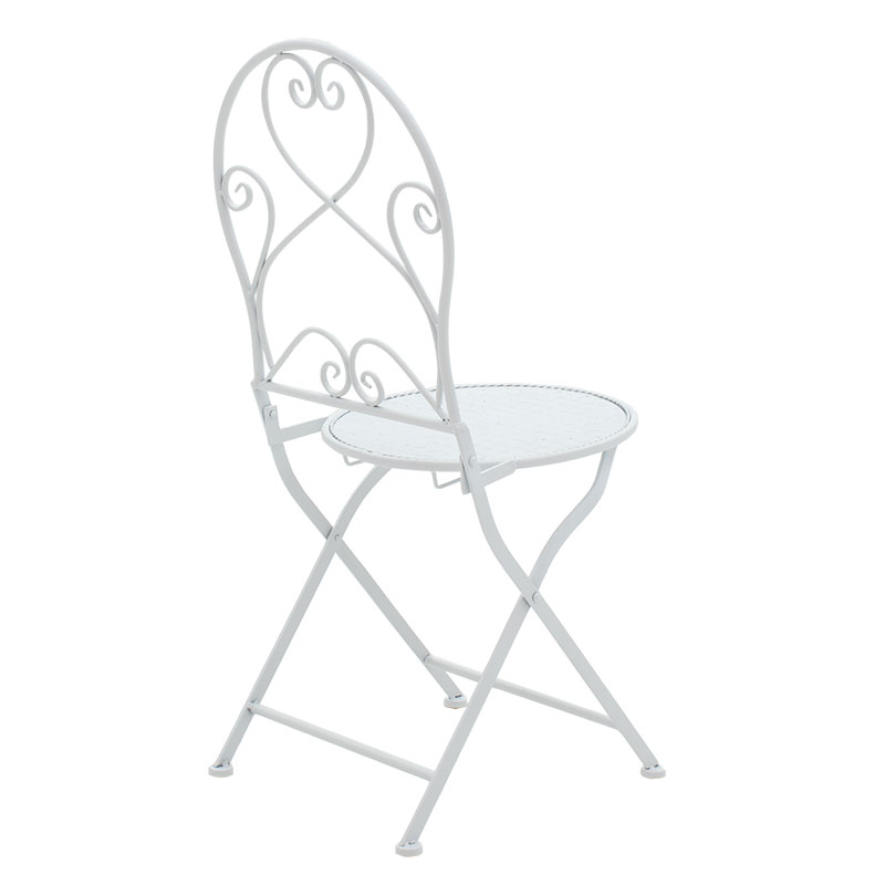 Τραπεζαρία Walen pakoworld σετ 3τεμ μέταλλο λευκό - Image 3