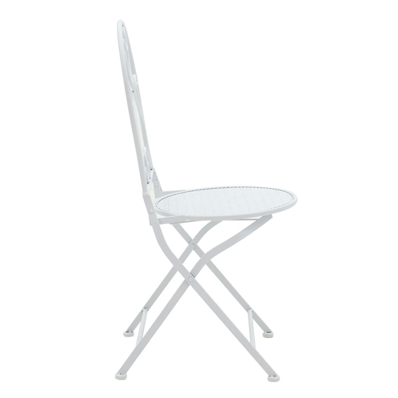 Τραπεζαρία Walen pakoworld σετ 3τεμ μέταλλο λευκό - Image 4