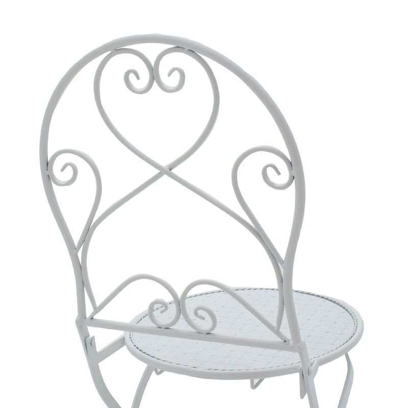 Τραπεζαρία Walen pakoworld σετ 3τεμ μέταλλο λευκό - Image 7