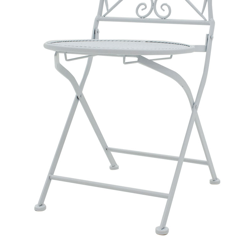 Τραπεζαρία Walen pakoworld σετ 3τεμ μέταλλο λευκό - Image 9