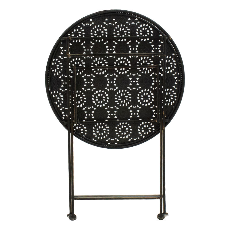 Τραπεζαρία Drill pakoworld σετ 3τεμ μέταλλο χρώμα χαλκού antique - Image 13