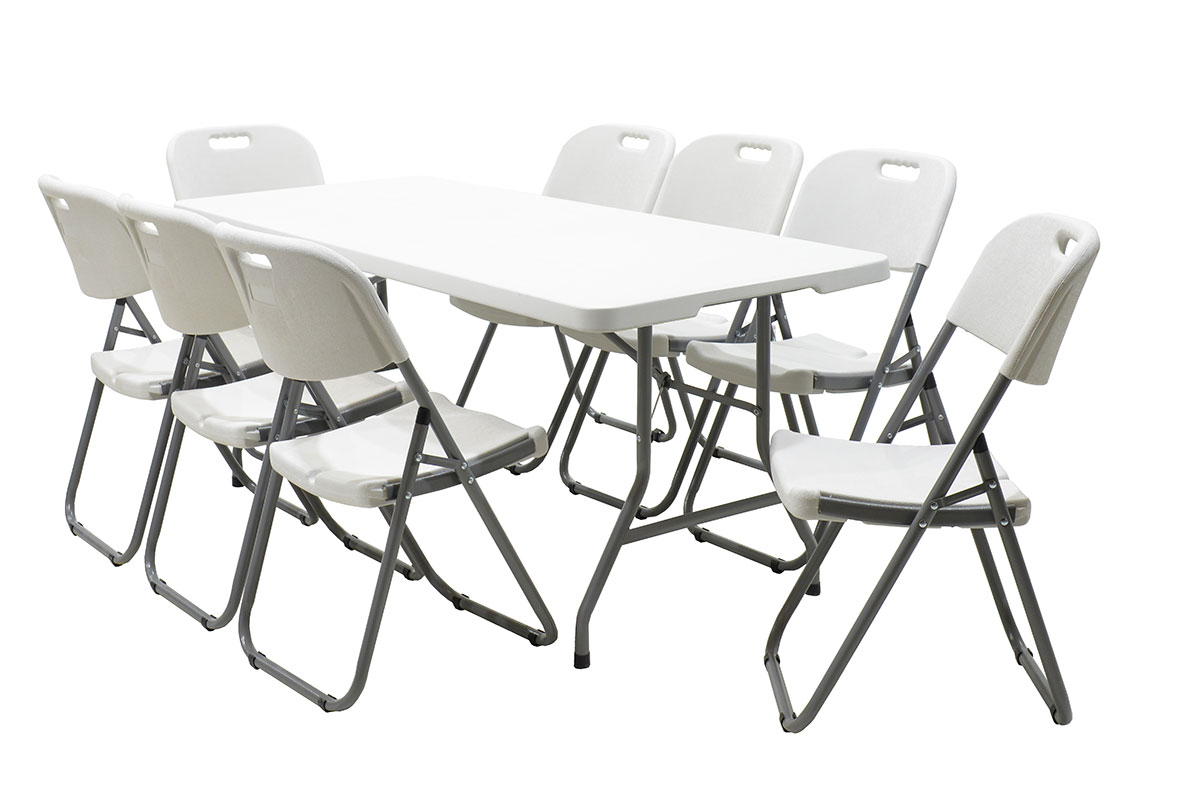 Τραπέζι catering Rodeo pakoworld πτυσσόμενο-βαλίτσα λευκό 183x76x74εκ - Image 9