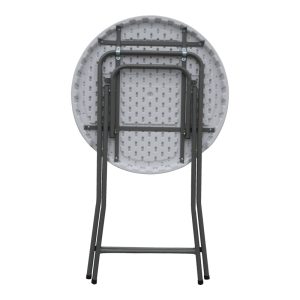 Τραπέζι μπαρ catering Event pakoworld πτυσσόμενο λευκό Φ81x110εκ