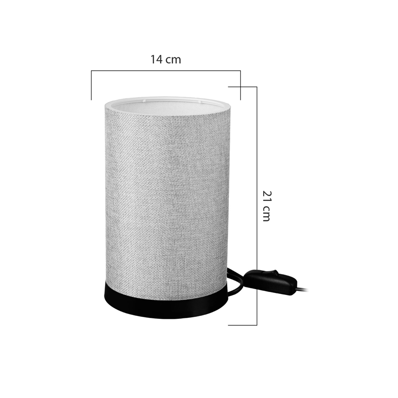 Επιτραπέζιο φωτιστικό Fana pakoworld ύφασμα σε μπεζ απόχρωση Φ14x21εκ - Image 2