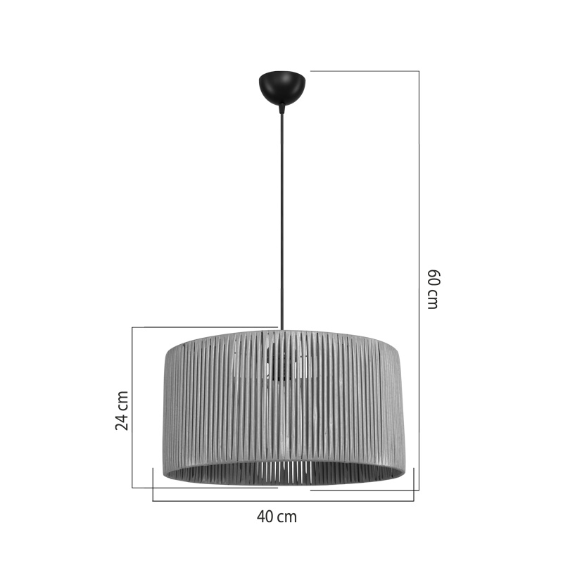 Φωτιστικό οροφής μονόφωτο Lambu pakoworld Ε27 σε φυσική απόχρωση Φ40x20εκ - Image 3