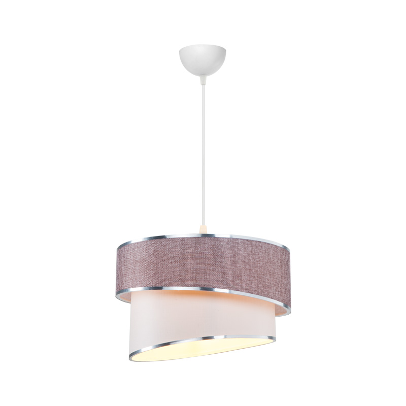 Φωτιστικό οροφής μονόφωτο Loopy pakoworld Ε27 μωβ-λευκό Φ30x18εκ - Image 2