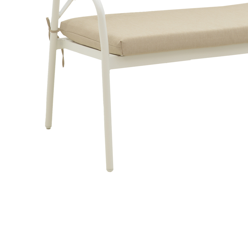 Σαλόνι Bonanza pakoworld σετ 4τμχ rattan μπεζ-μέταλλο λευκό - Image 12