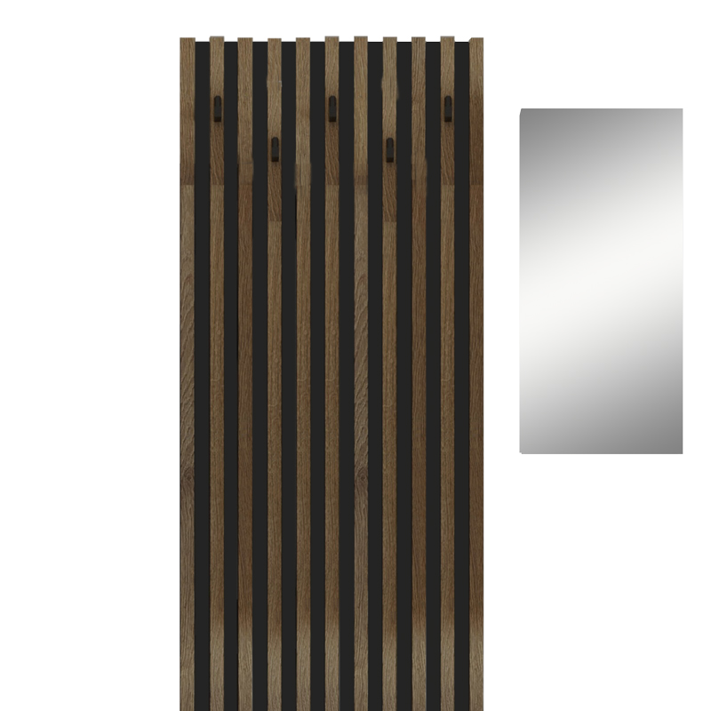 Έπιπλο εισόδου Arika pakoworld λευκό-sonoma 100x37x199.5εκ - Image 2