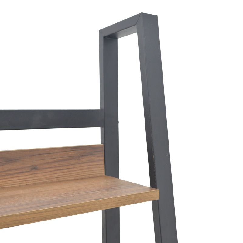 Βιβλιοθήκη Ryder pakoworld καρυδί-μαύρο 75x36x185εκ - Image 3