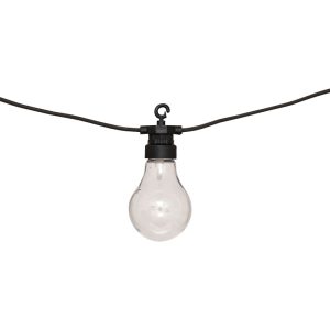 Διακοσμητική γιρλάντα με 10 led φωτάκια Karivan pakoworld σε μαύρη απόχρωση 490x12x6εκ