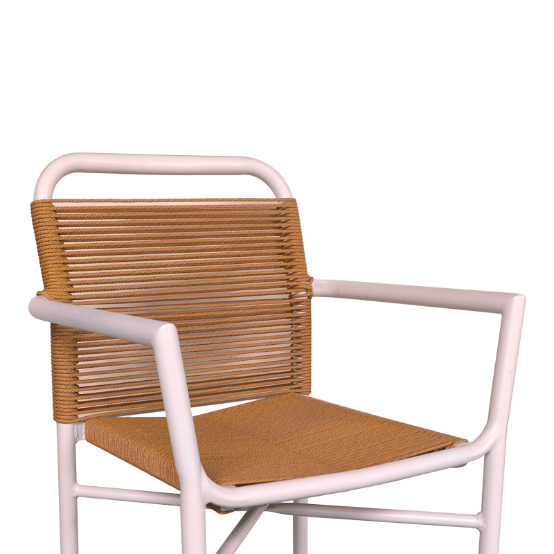 Τραπεζαρία Kliton - Clutch σετ 3τεμ pakoworld αλουμίνιο σε λευκή απόχρωση 80x80x74εκ - Image 3