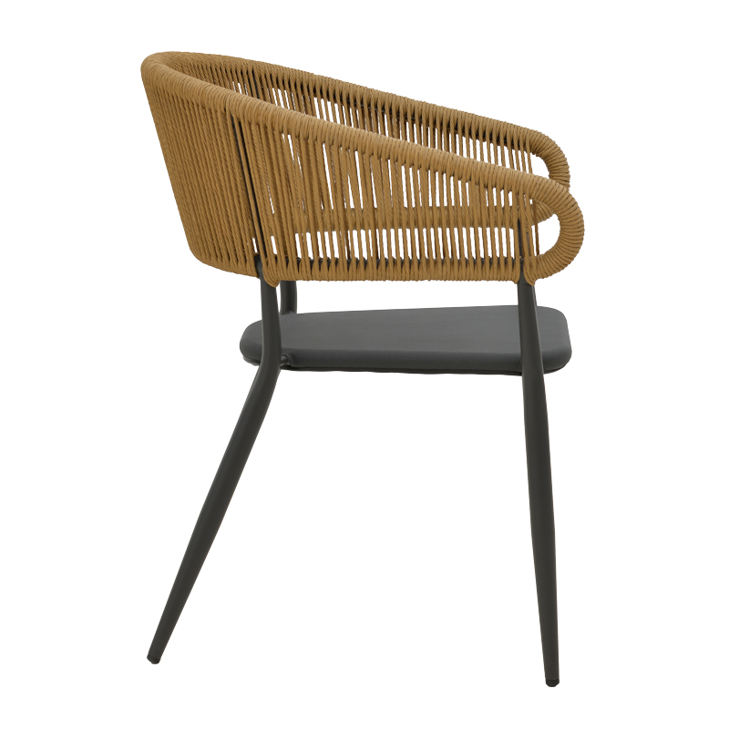 Τραπεζαρία Kliton-Raven σετ 3τεμ pakoworld αλουμίνιο σε ανθρακί απόχρωση 80x80x74εκ - Image 4