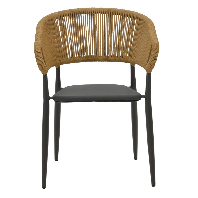 Τραπεζαρία Kliton-Raven σετ 3τεμ pakoworld αλουμίνιο σε ανθρακί απόχρωση 80x80x74εκ - Image 5