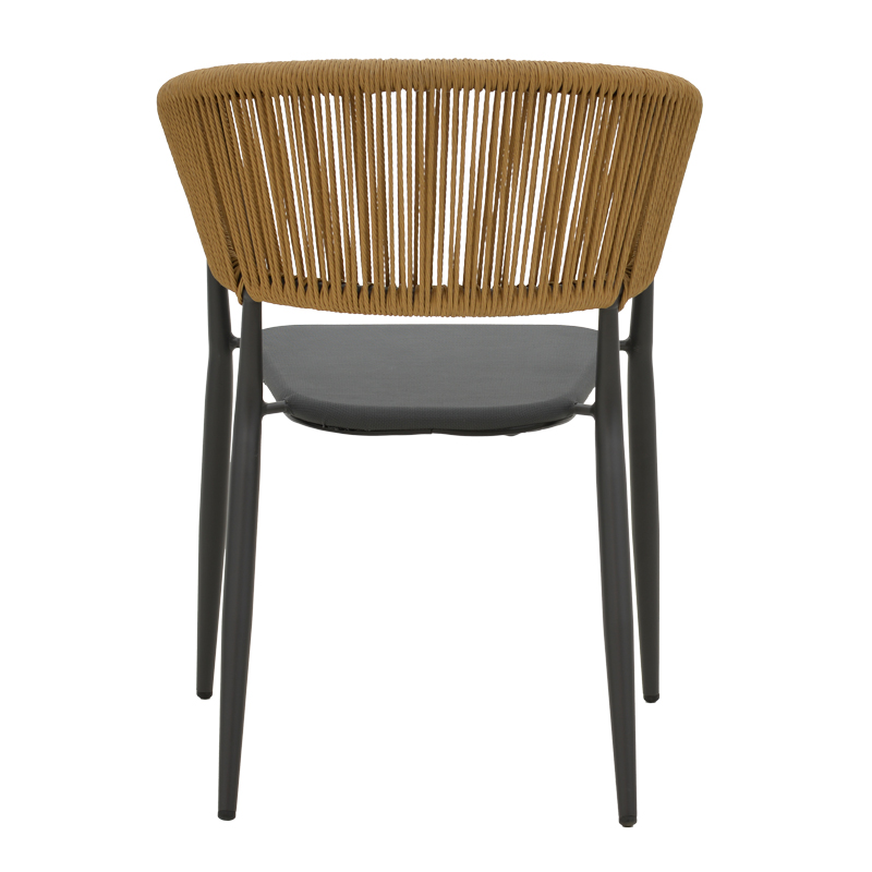 Τραπεζαρία Kliton-Raven σετ 3τεμ pakoworld αλουμίνιο σε ανθρακί απόχρωση 80x80x74εκ - Image 6