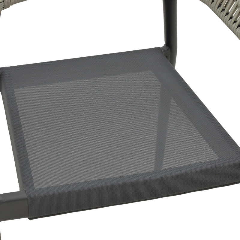 Τραπεζαρία Elation-Kliton B σετ 7τεμ pakoworld αλουμίνιο σε ανθρακί απόχρωση 150x80x74εκ - Image 7