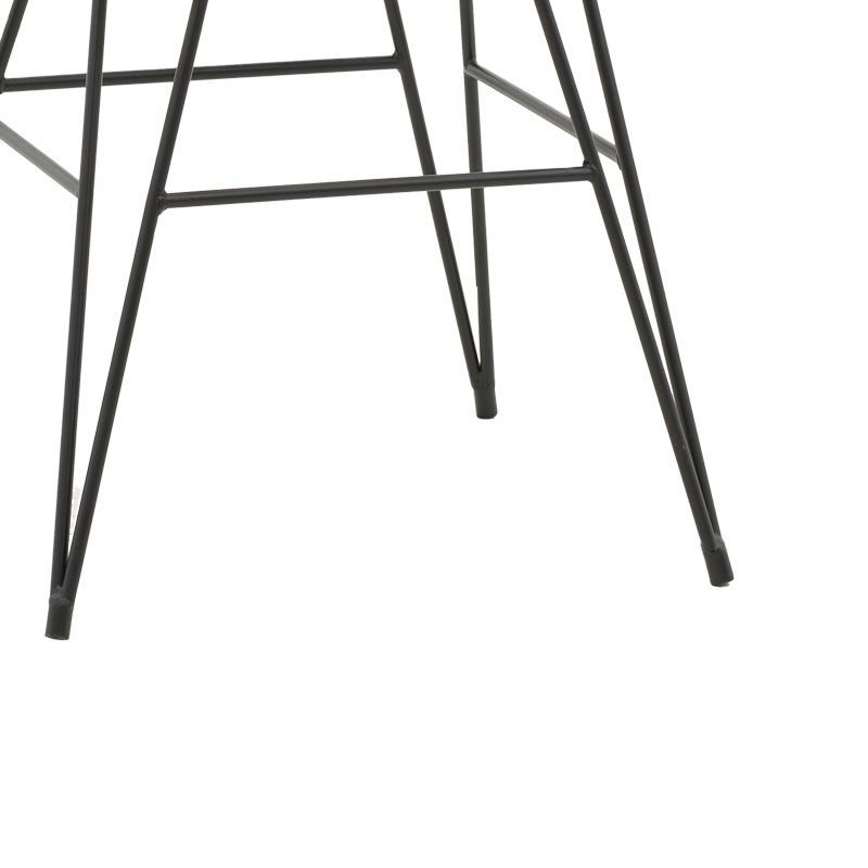 Τραπεζαρία Naoki Χ σετ 7τεμ pakoworld rattan pe σε φυσική απόχρωση και μαύρο μέταλλο 160x90x78εκ - Image 10