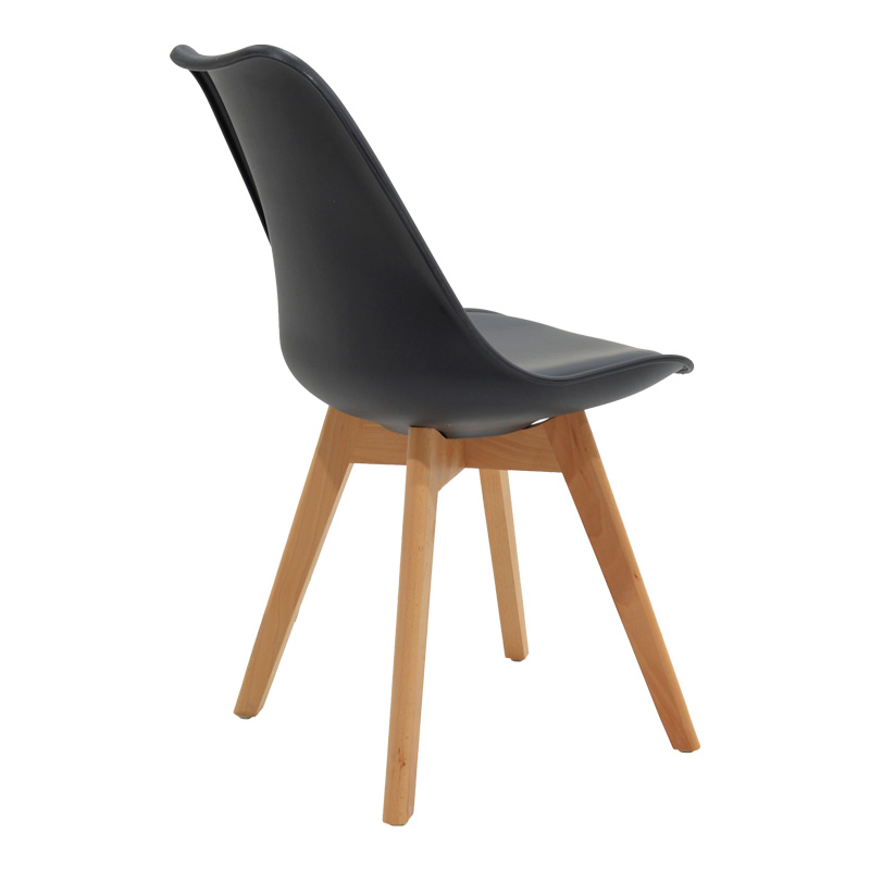 Τραπεζαρία Manka-Gaston pakoworld σετ 5τεμ σε sonoma-μαύρη απόχρωση 110x80x77εκ - Image 2