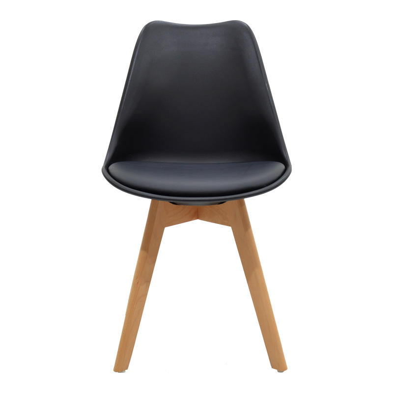 Τραπεζαρία Manka-Gaston pakoworld σετ 5τεμ σε sonoma-μαύρη απόχρωση 110x80x77εκ - Image 3