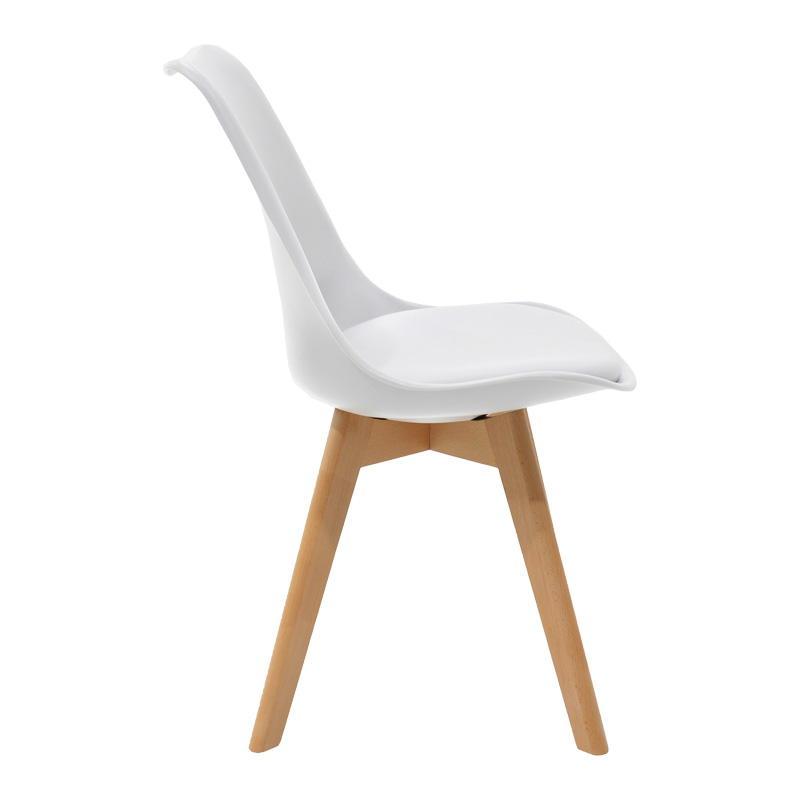 Τραπεζαρία Manka-Gaston pakoworld σετ 3τεμ σε λευκή απόχρωση 80x80x77εκ - Image 3