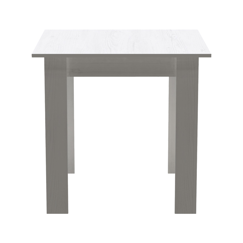 Τραπεζαρία Manka-Gaston pakoworld σετ 3τεμ σε λευκή απόχρωση 80x80x77εκ - Image 6