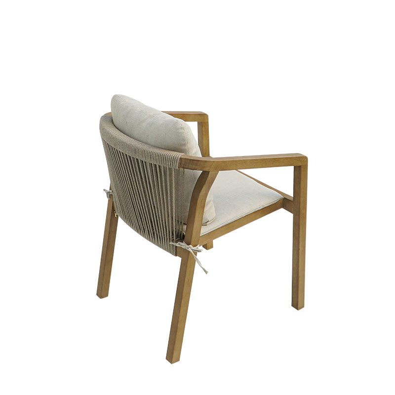 Τραπεζαρία Malibu pakoworld Σετ 7τεμ μασίφ ξύλο ακακίας 160x90x75εκ - Image 3