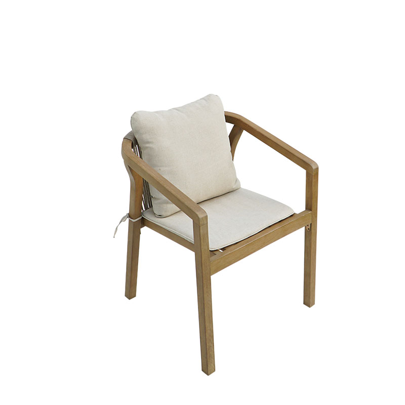 Τραπεζαρία Malibu pakoworld Σετ 5τεμ μασίφ ξύλο ακακίας 160x90x75εκ - Image 2