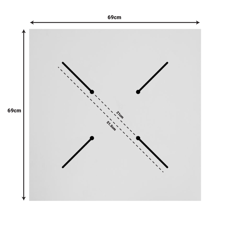 Επιφάνεια τραπεζιού Vergia pakoworld HPL σε ανθρακί όψης μαρμάρου 69x69εκ πάχους 12mm - Image 3