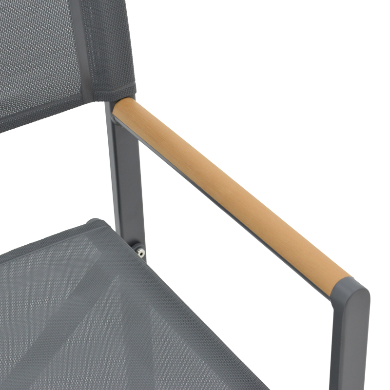 Πολυθρόνα σκηνοθέτη Mabu pakoworld ανθρακί αλουμίνιο 56x48x86εκ - Image 8