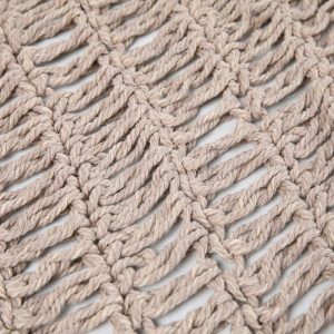 Δίχτυ σκίασης Shelto pakoworld μακραμέ poly-cotton σε μπεζ απόχρωση 200x200x27εκ