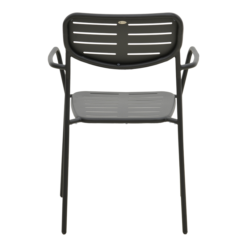 Πολυθρόνα Deraby pakoworld στοιβαζόμενη μαύρο μέταλλο 56x45.5x83εκ - Image 5