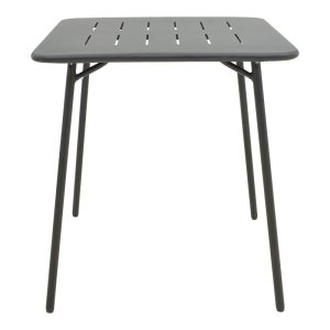 Τραπέζι Moraja pakoworld μαύρο μέταλλο 70x70x73εκ