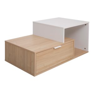 Τραπέζι σαλονιού Vople pakoworld σε φυσική-λευκή απόχρωση 90x50x40εκ