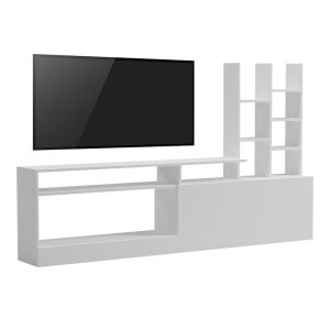 Σύνθετο σαλονιού Seruno pakoworld λευκό 170x25x100εκ