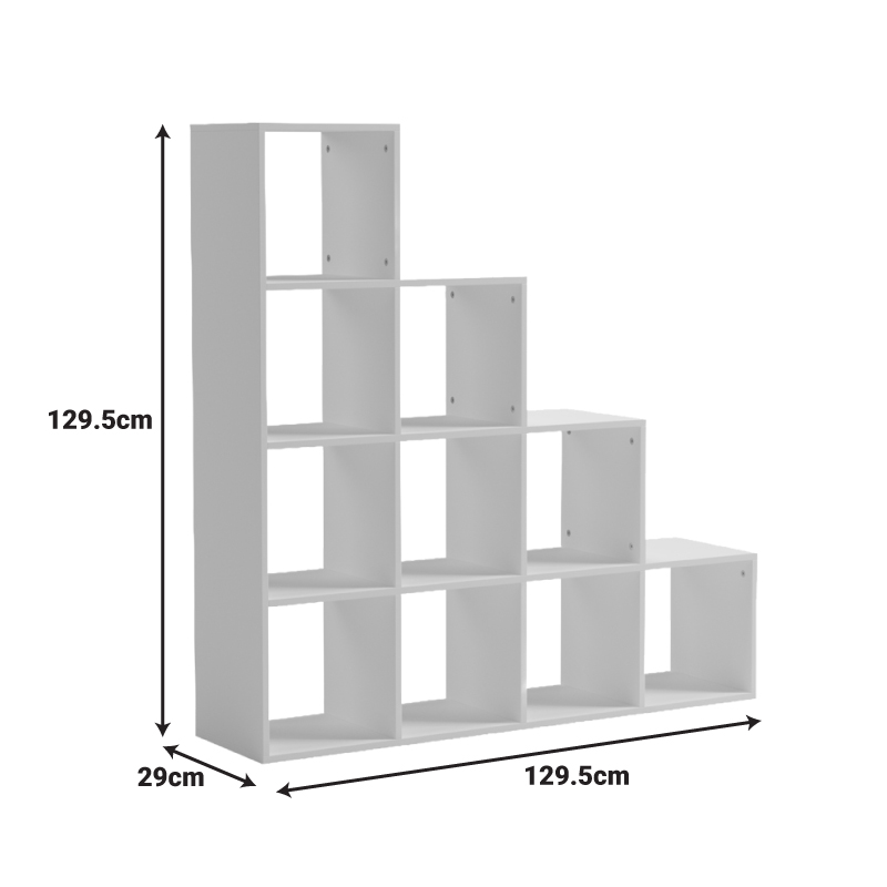 Βιβλιοθήκη Scala pakoworld ανθρακί 129.5x29x129.5εκ - Image 5