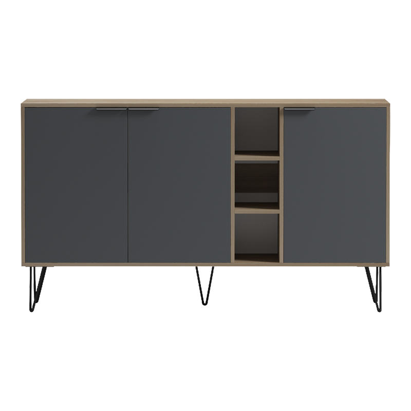 Μπουφές Balain pakoworld sonoma-ανθρακί 142x35.5x83εκ - Image 3