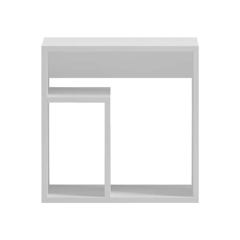 Βοηθητικό τραπέζι Doublo pakoworld λευκό 40x35x40εκ - Image 4