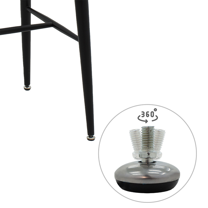 Tραπέζι μπαρ Harriet pakoworld MDF λευκό-μαύρο 120x60x105εκ - Image 4