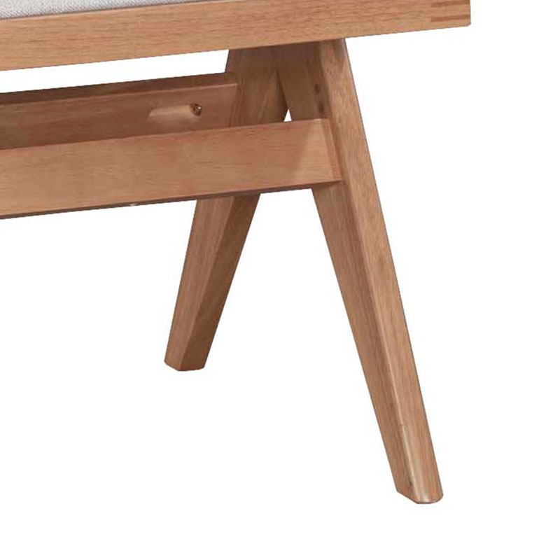 Καρέκλα Winslow pakoworld ξύλο rubberwood ανοικτό καρυδί-pvc rattan φυσικό-ύφασμα γκρι - Image 4