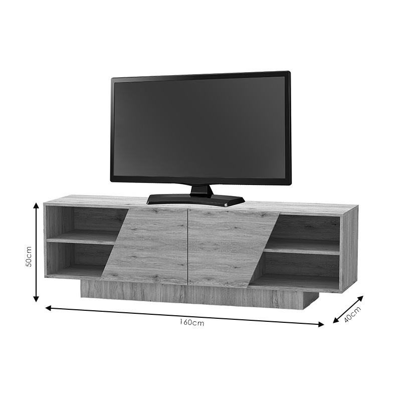 Έπιπλο τηλεόρασης Stevie pakoworld sonoma 160x40x50εκ - Image 4