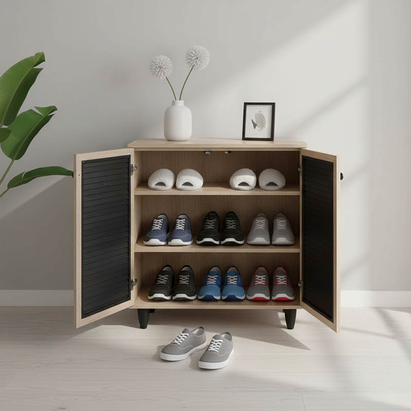 Παπουτσοθήκη-ντουλάπι Ronan pakoworld χρώμα φυσικό 70.5x35x66εκ - Image 2