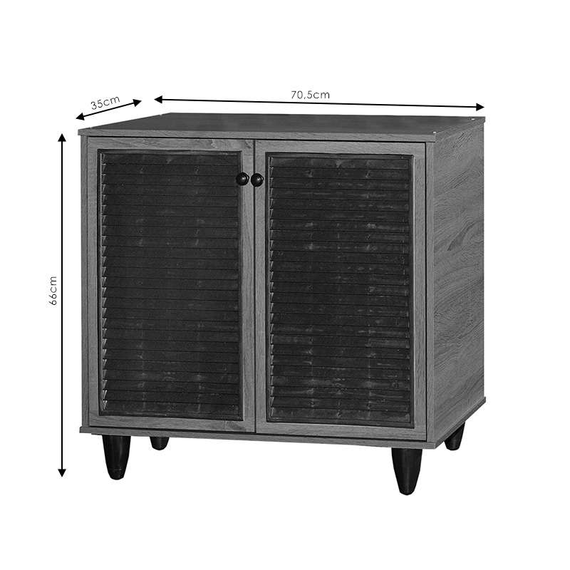 Παπουτσοθήκη-ντουλάπι Ronan pakoworld χρώμα φυσικό 70.5x35x66εκ - Image 3