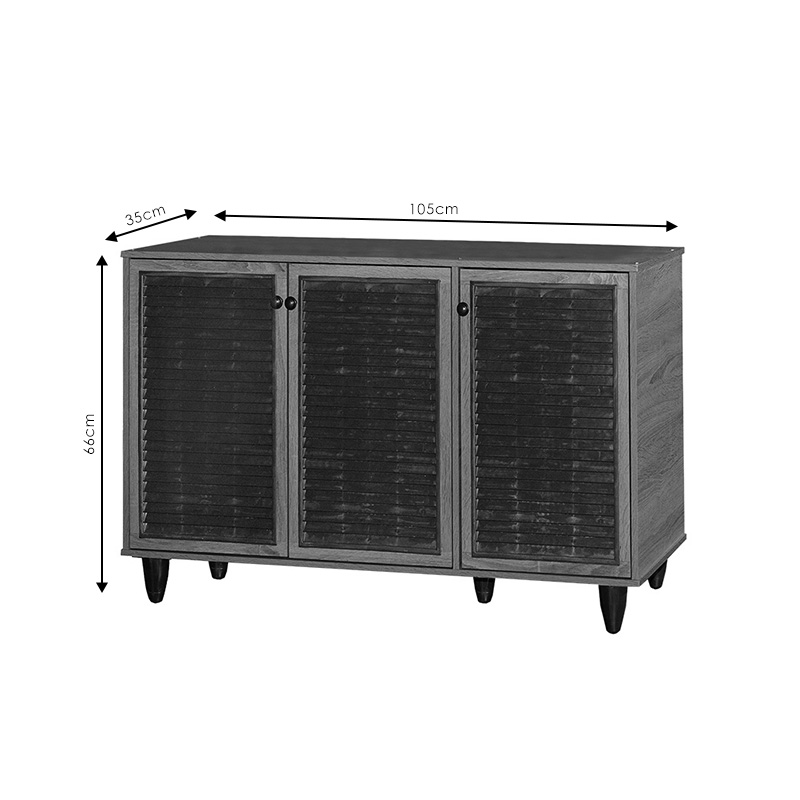 Παπουτσοθήκη-ντουλάπι Ronan pakoworld χρώμα φυσικό 105x35x66εκ - Image 3