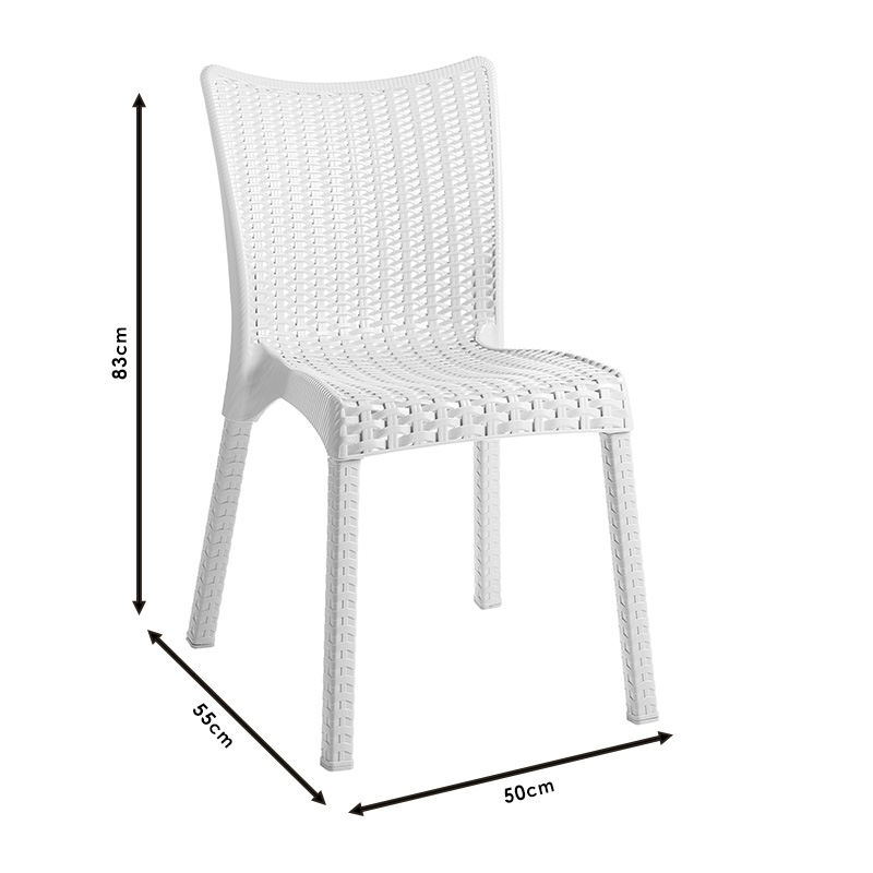 Καρέκλα Confident pakoworld PP λευκό - Image 4