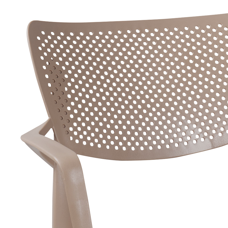 Τραπεζαρία Icon-Frontline pakoworld σετ 3τεμ PP σε cappuccino απόχρωση - Image 2