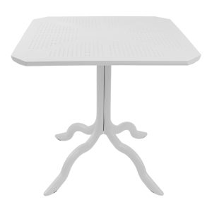 Τραπέζι Icon pakoworld PP σε λευκή απόχρωση 80x80x74.5εκ