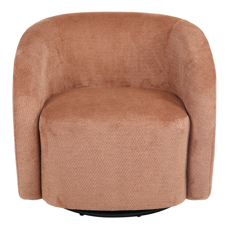 Πολυθρόνα Barrelo pakoworld περιστρεφόμενη ύφασμα σάπιο μήλο 77x72x69εκ - Image 3