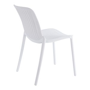 Καρέκλα Teragi στοιβαζόμενη pakoworld pp με UV protection λευκή 58x43.5x82εκ