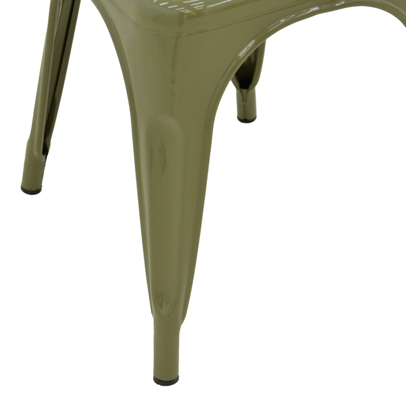 Καρέκλα Utopia pakoworld μέταλλο σε λαδί απόχρωση 44x44x85εκ - Image 8